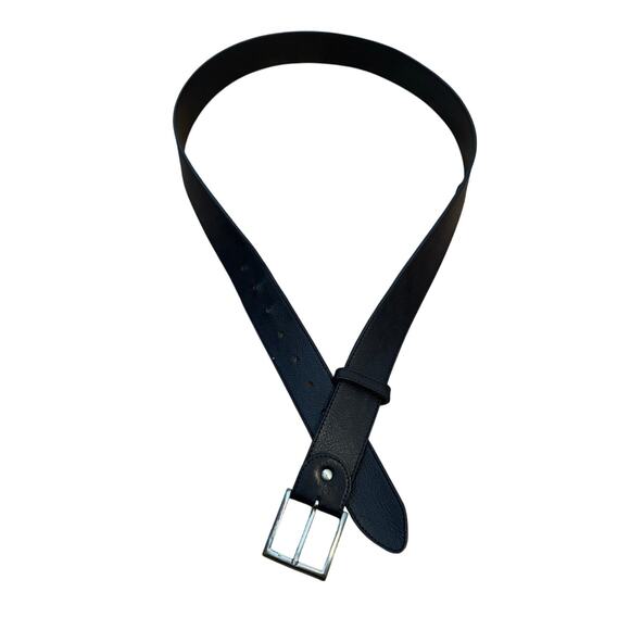JUAN JO Black Leather Silver Buckle Belt - Picture 1 of 4